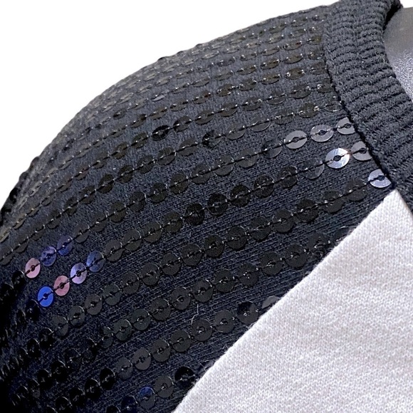 NFL Vintage NEW ORLEANS SAINTS Sequined FLEECE LINED JERSEY Size 2X Black White - Picture 14 of 15